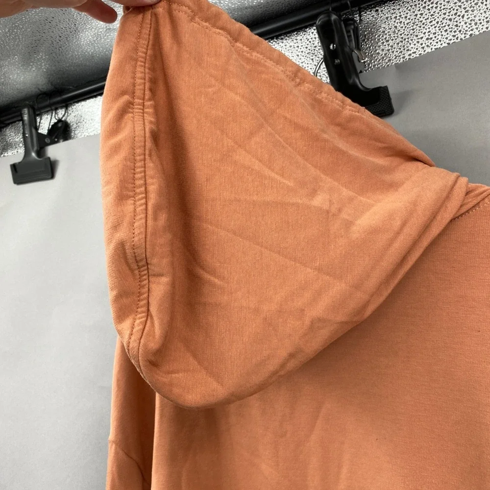 Paper Crane Hoodie Womens Large Terracotta Balloon Sleeve Pullover Ribbed Knit - Picture 6 of 13